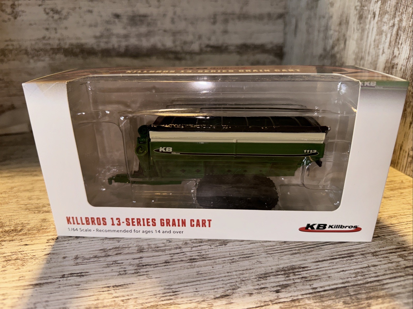 1/64 Scale Killbros 1113 Grain Cart With Tracks  13 Series Green SpecCast
