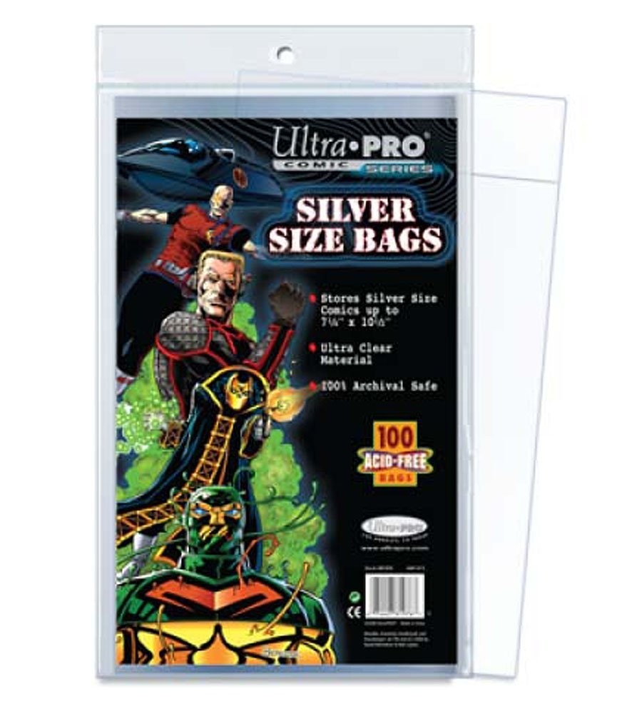 Ultra Pro Comic Bags Silver Age Clear Sleeves 100 Pack Acid Free PVC Free