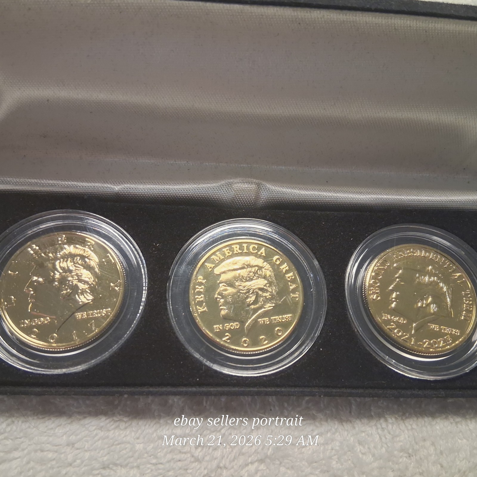 Donald Trump Fantasy Issue Coin Set 20-23-2020- 2017 Presidential Term Gold-Tone