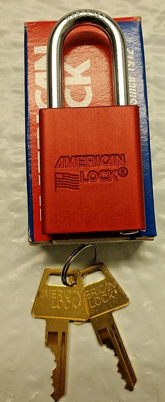 American Lock 1100 Series Padlock-A1106Red W/2Keys