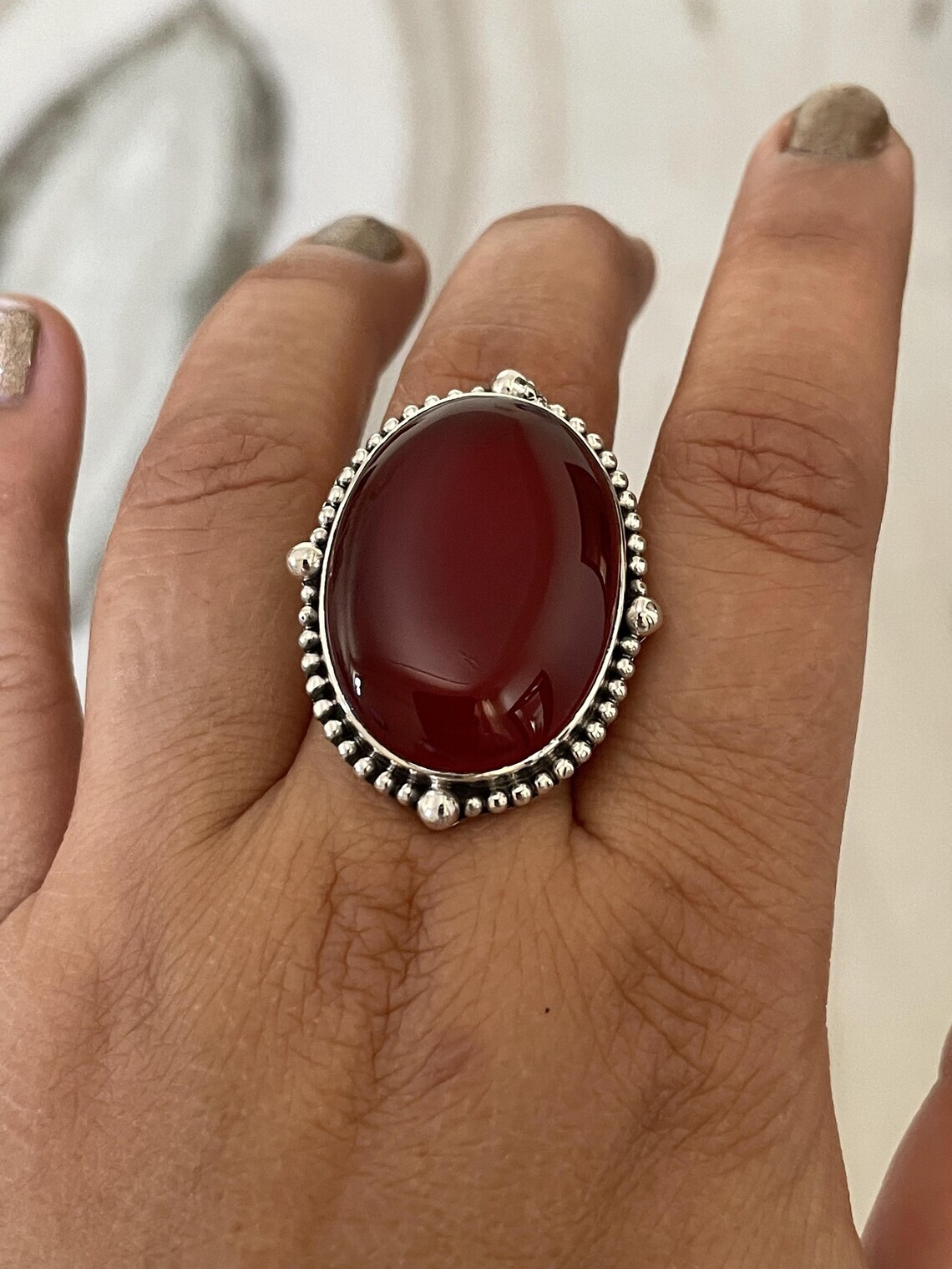 Splendid Carnelian Gemstone 925 Sterling Silver Handmade Ring All Size AC-135
