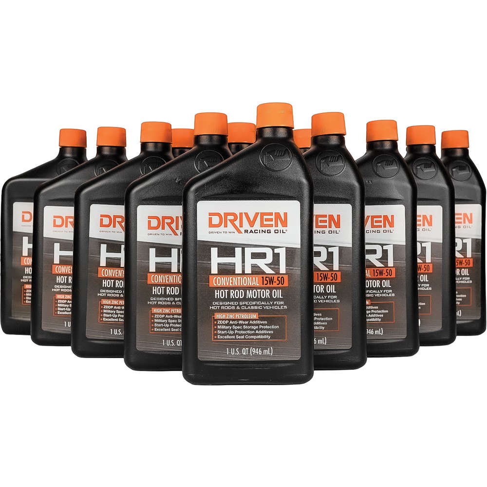 Driven HR-1 Conventional High Performance 15W-50 Oil (Case Of 12 Quarts)