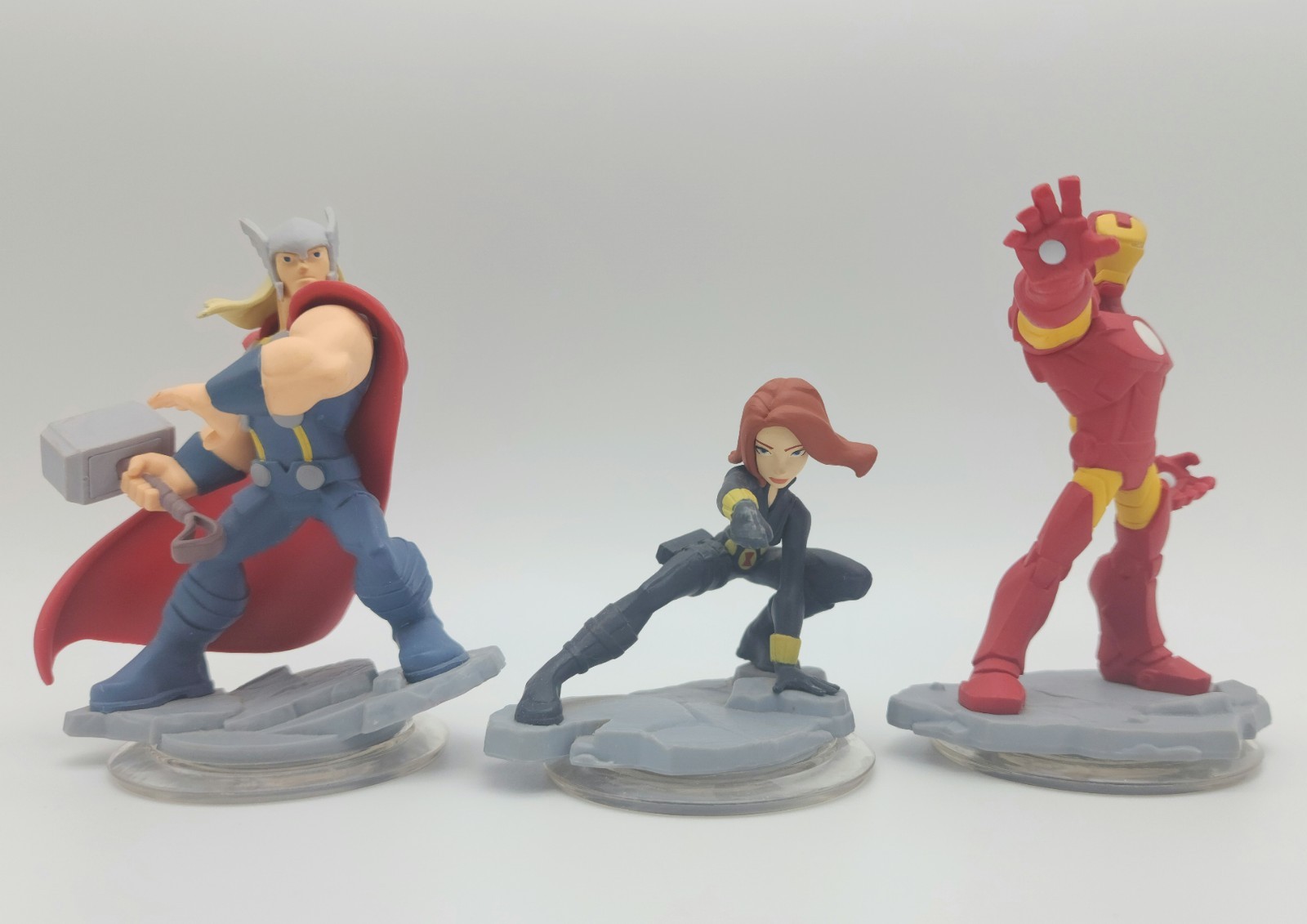 Disney Infinity 2.0 Thor Iron Man Black Widow Marvel Super Heroes 3 Figure Lot