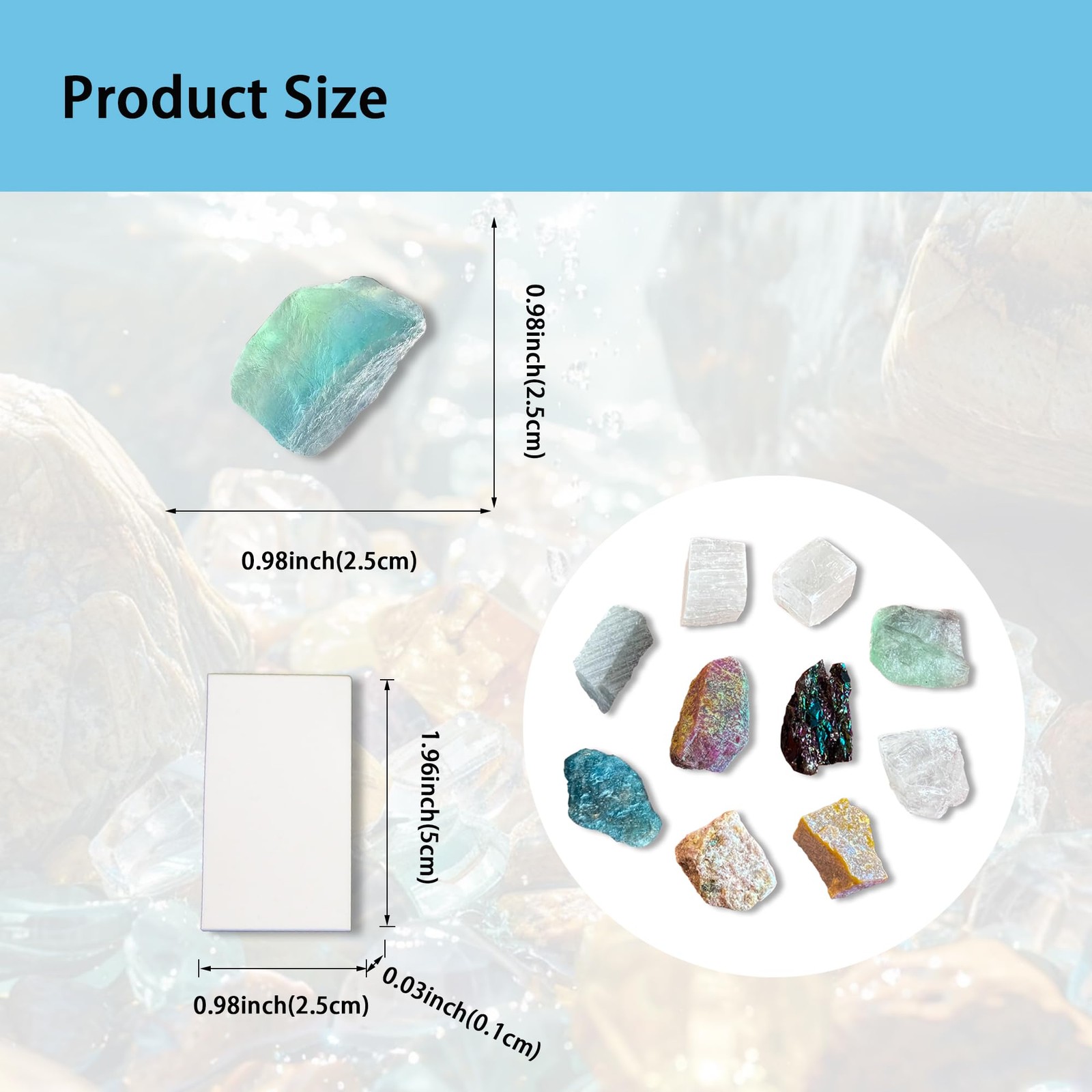 SuiToWan Mohs Hardness Test Kit - Complete Mineral Identification Set Small