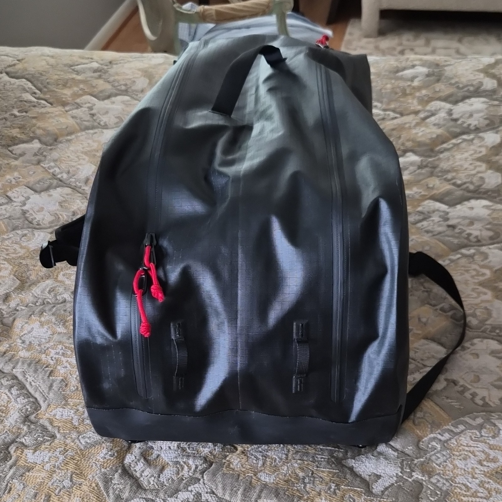 Cancha Black Water Resistant Nylon Tennis Bag, holds 6 rackets