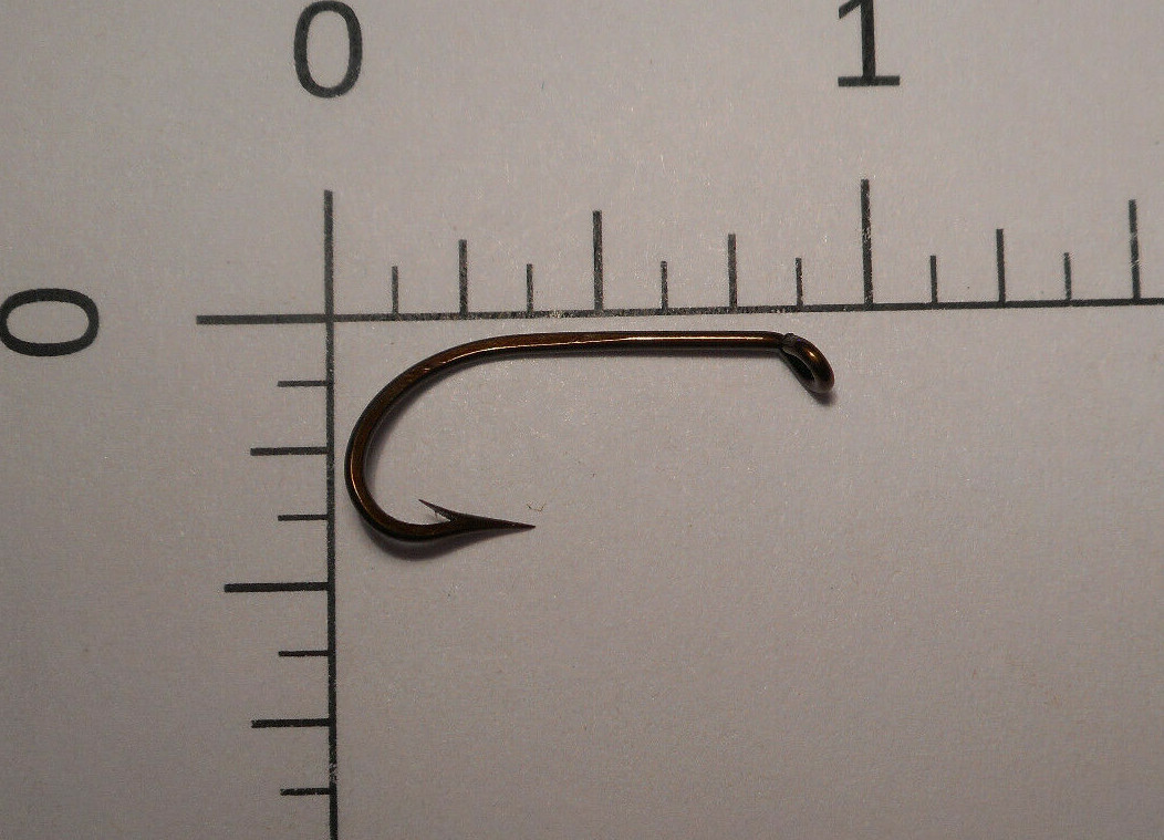 100 Mustad #5 FLY Fishing Hooks O'Shaughnessy KIRBED TD Ball Eye BRONZED 3408 D