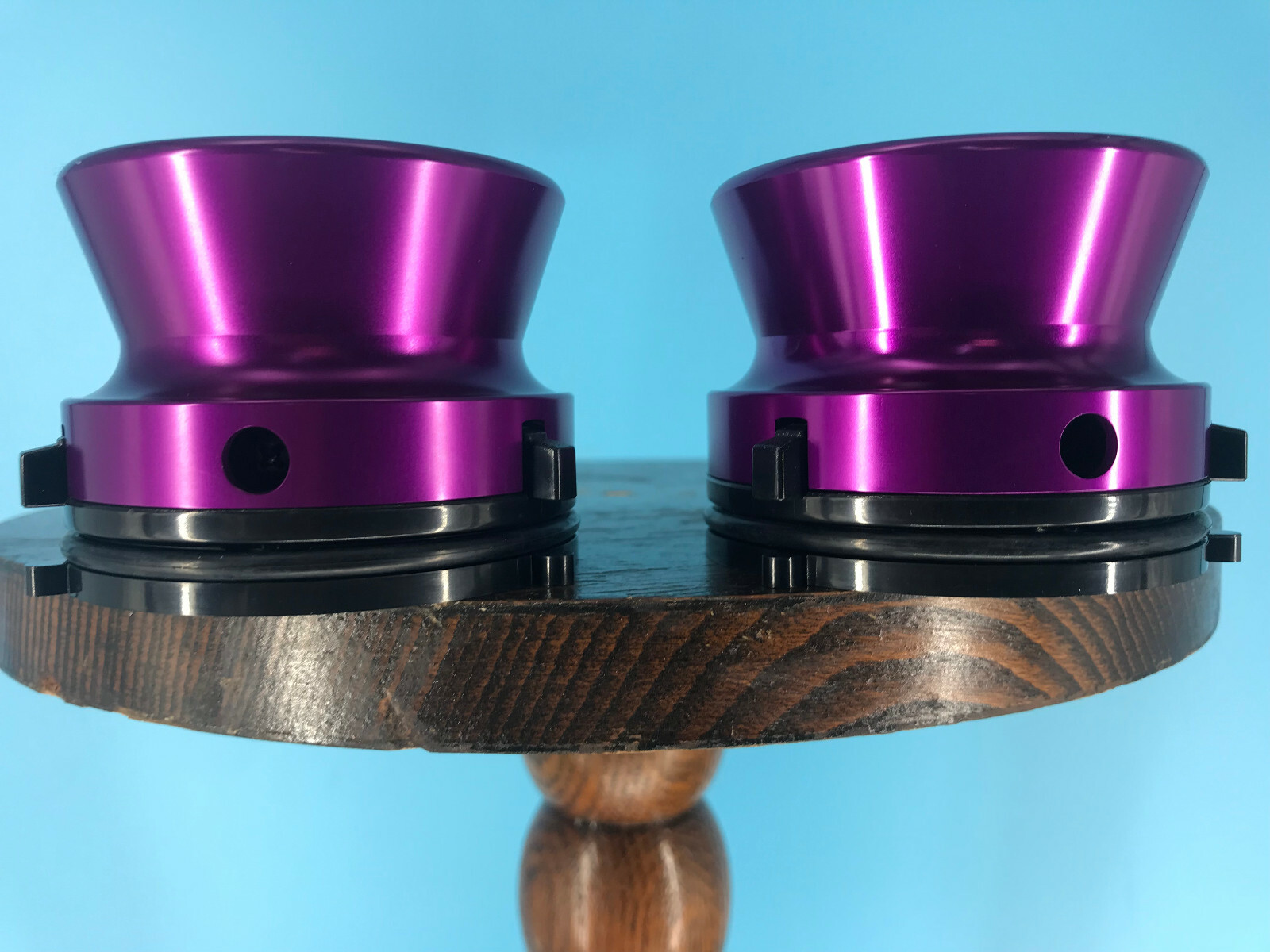 Burlington Recording Pro Purple 1/4" NAB Hub Adapters w/ Aluminum Trumpets(PAIR)
