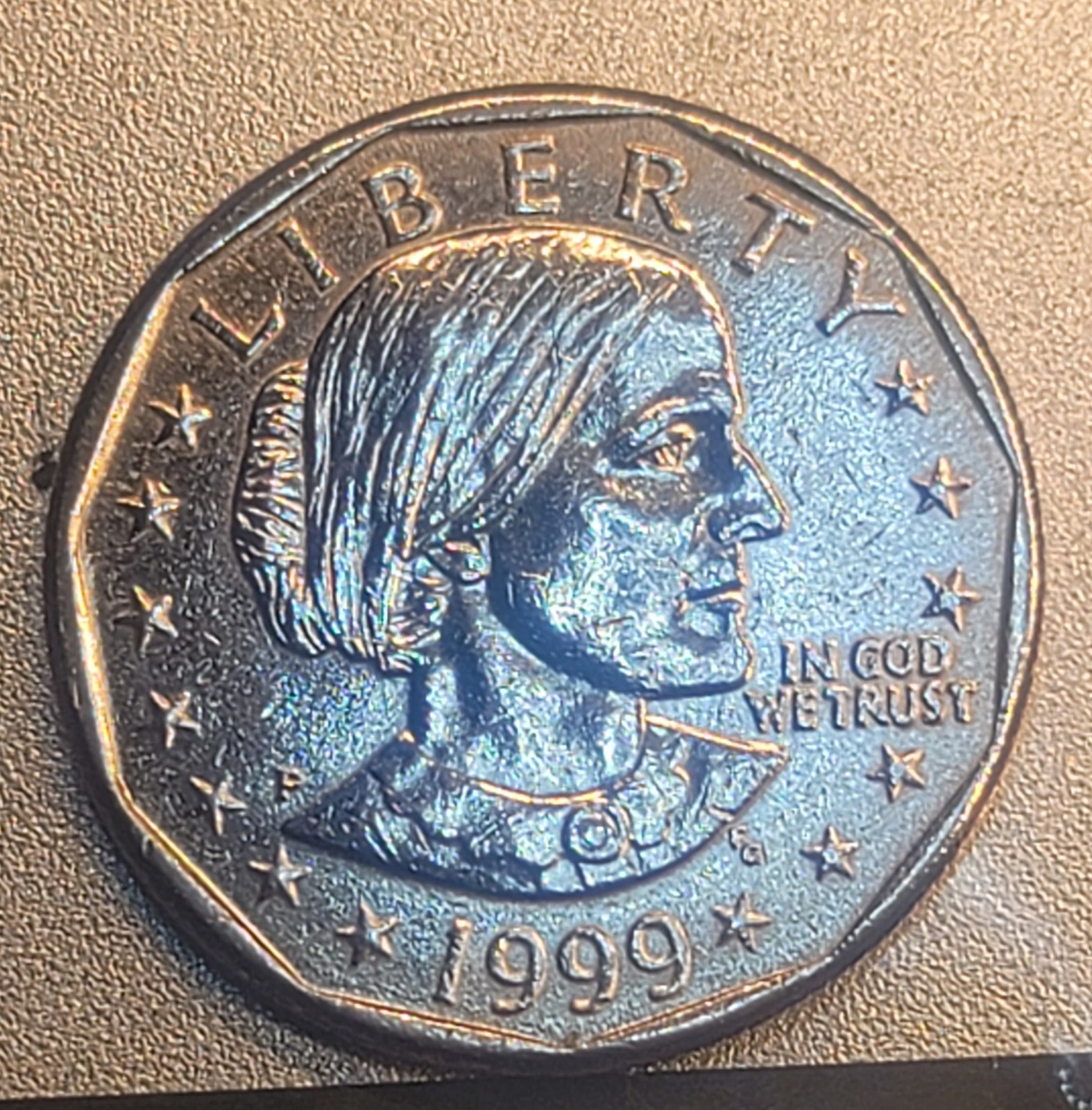 1999-P Susan B Anthony Double Die Strike Error $1 Coin