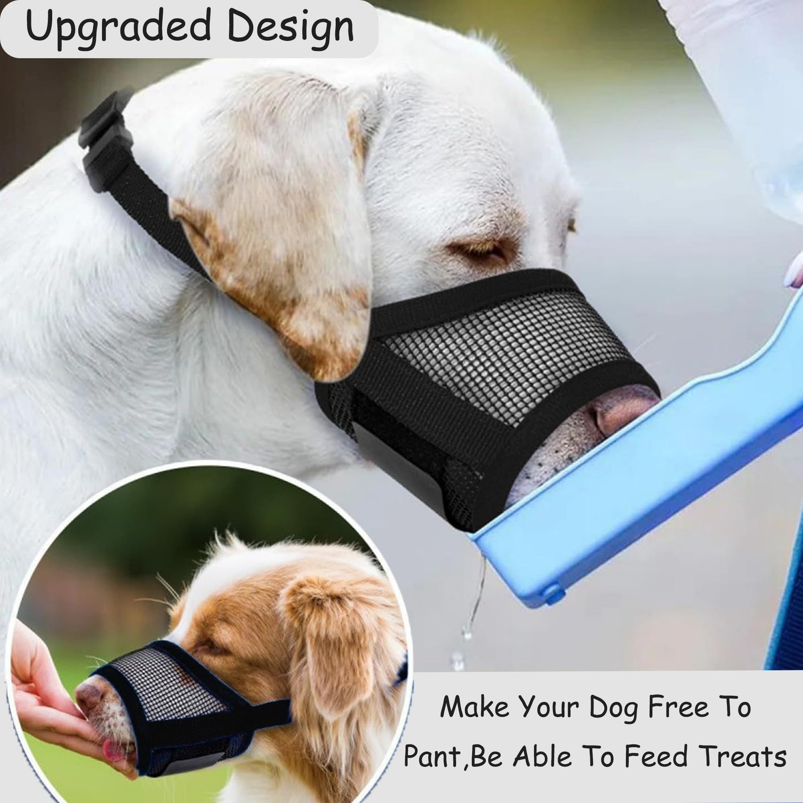 Dog Muzzle,Soft Air Mesh Muzzle for Medium Large Dogs to Prevent Biting Barki...
