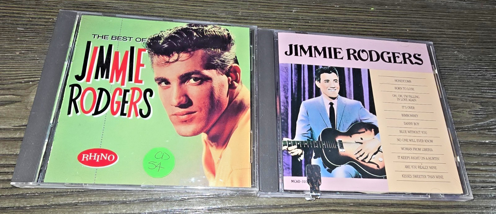 Jimmie Rodgers CD Lot 2 Greatest Hits Honeycomb Kisses Sweeter Than Wine Rhino M