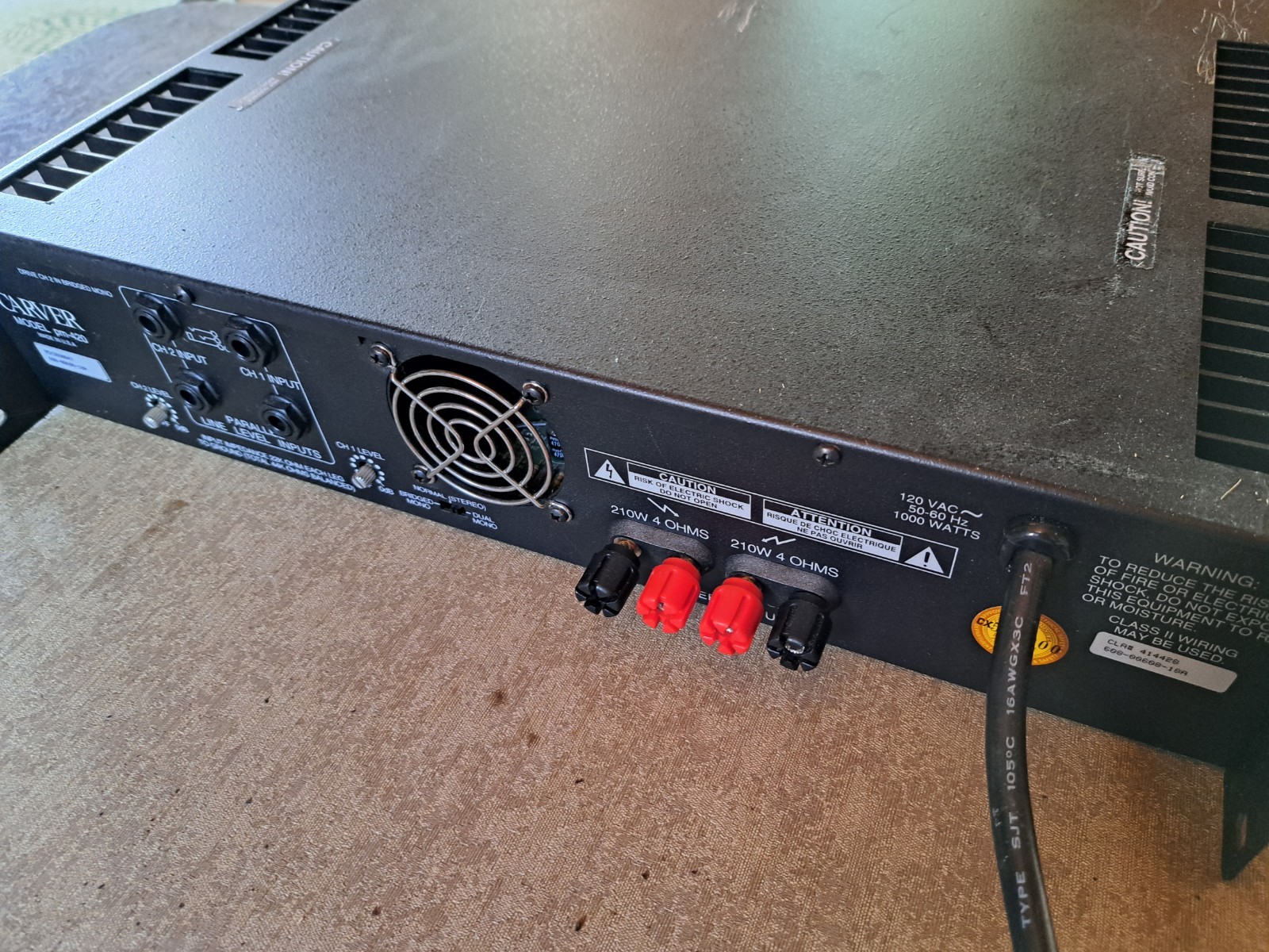 Carver Power Amplifier PM420 - 2 Channel 100%