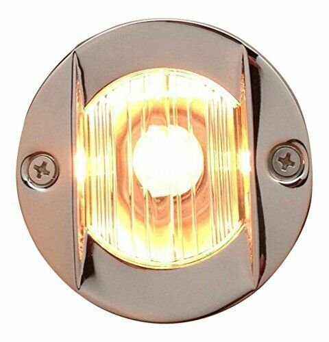 Marine Boat Transom Stern Light Stainless Steel Flush Mount, Festoon White Bulb