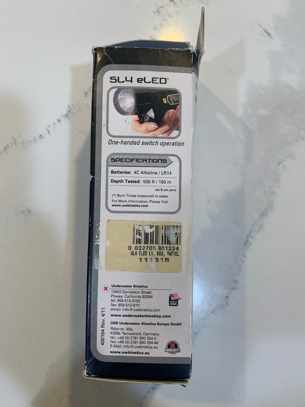 Underwater Kinetics SL4 eLED MK2 Dive Light
