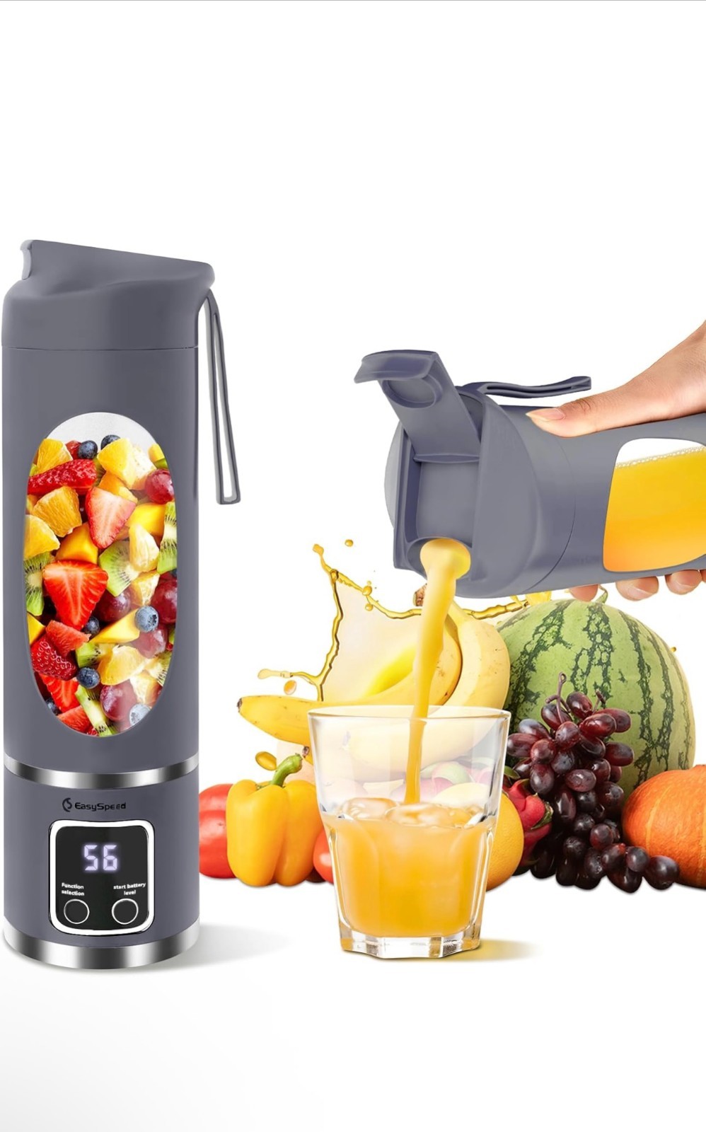 HS-860 Portable Juicing Cup USB Rechargeable Blender Smoothie Maker