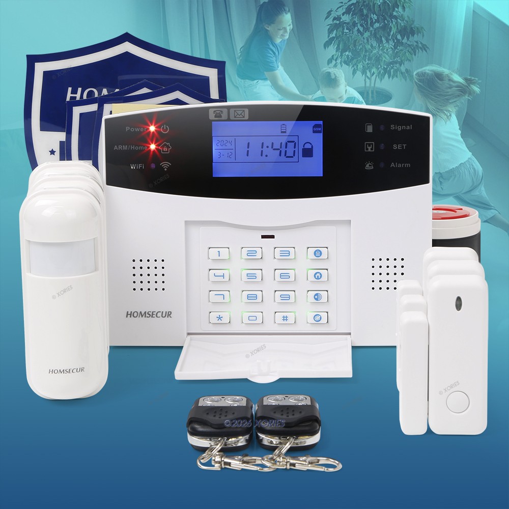 HOMSECUR APP Controlled Wireless &wired WIFI 4G SMS Autodial Burglar Alarm Syste