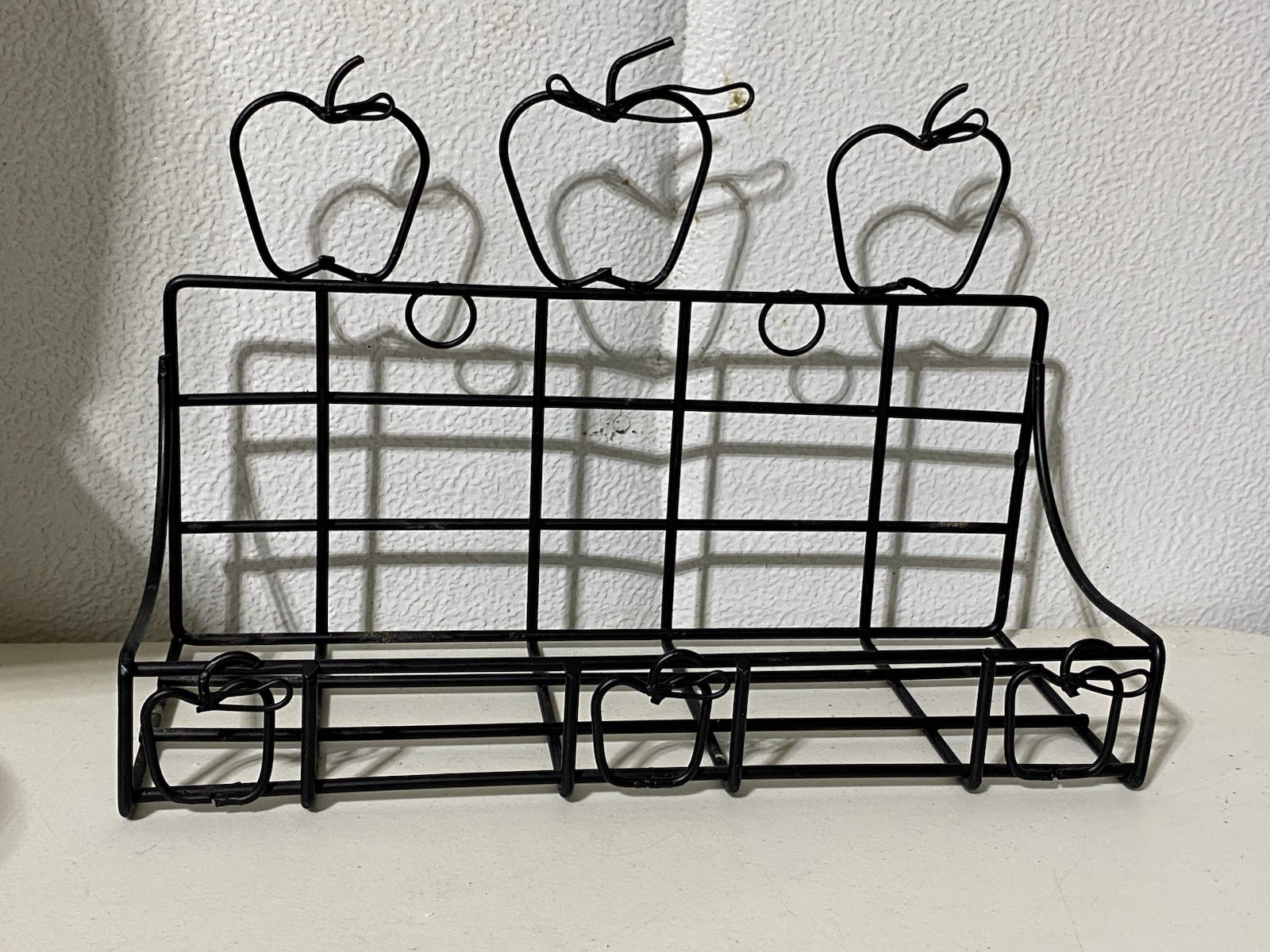Apple hanging or standing country farmhouse metal basket