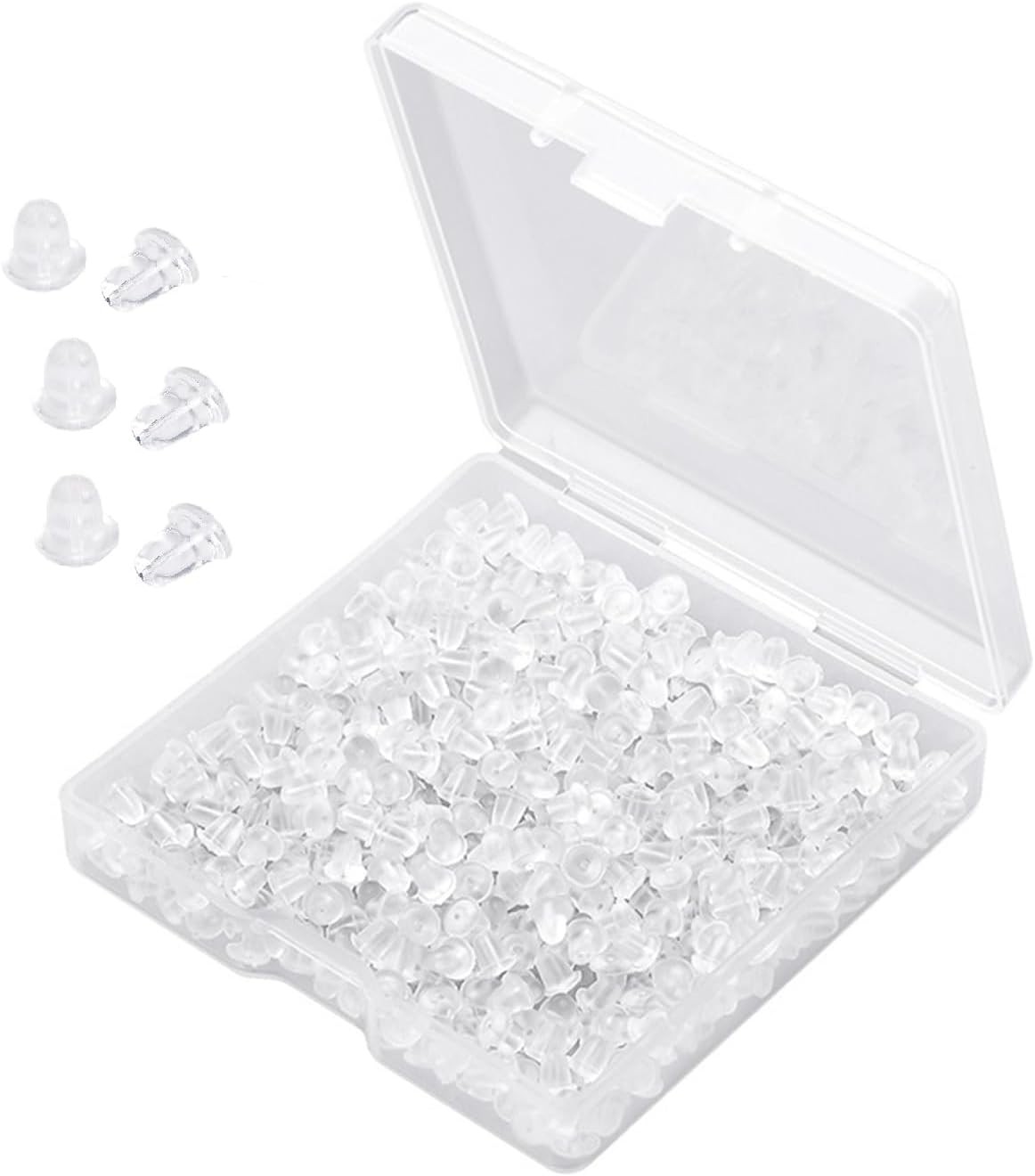 2000 Pcs (1000 Pairs) Small Silicone Earrings Backings Earring Backs for Studs R
