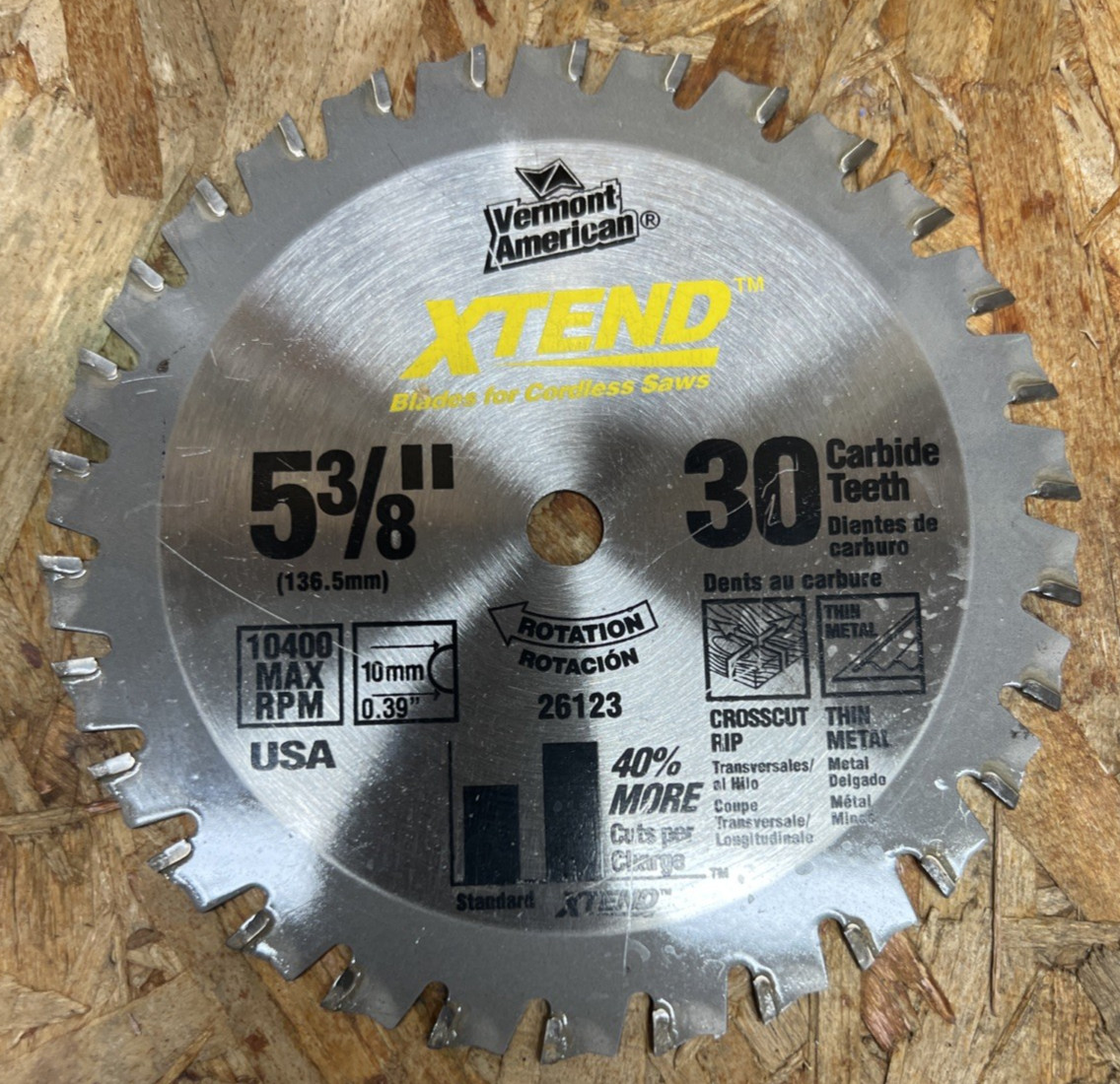 VERMONT AMERICAN 5 3/8” 30 TOOTH CARBIDE FRAMING CIRCULAR SAW BLADE