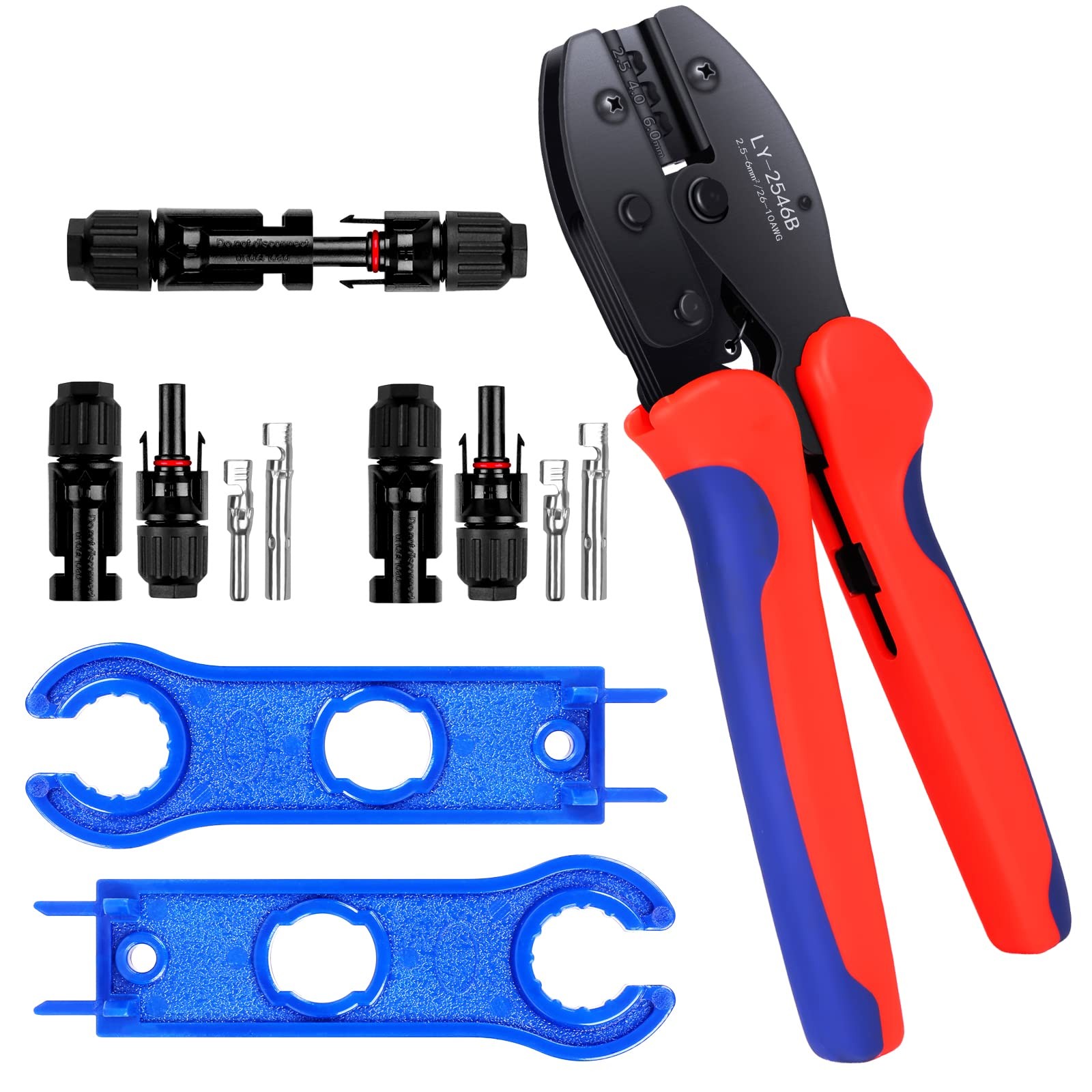 20 Pairs Solar Panel Connectors Kit with Crimper Tool - Professional Connecto...