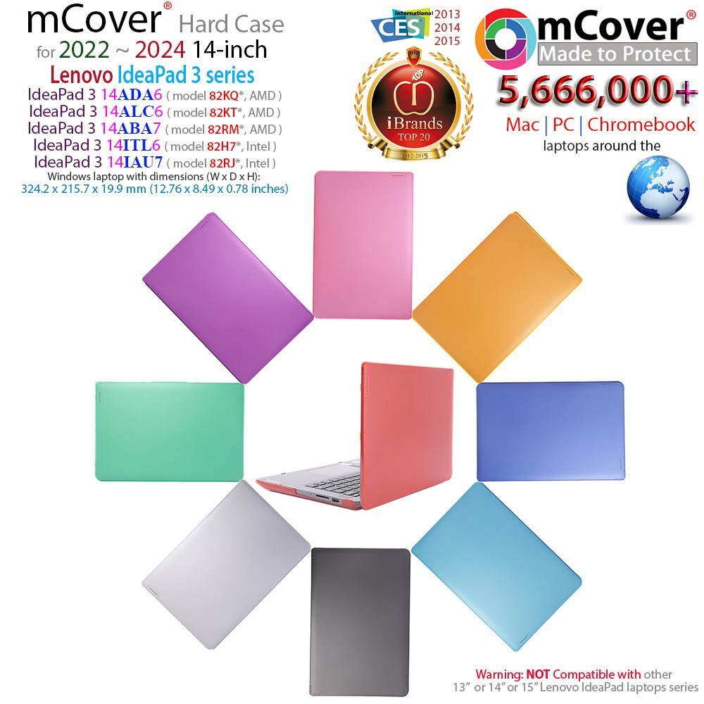 NEW mCover for 2022-2024 14" Lenovo IdeaPad 3 14ADA6 14ALC6 14ITL6 14IAU7 Laptop