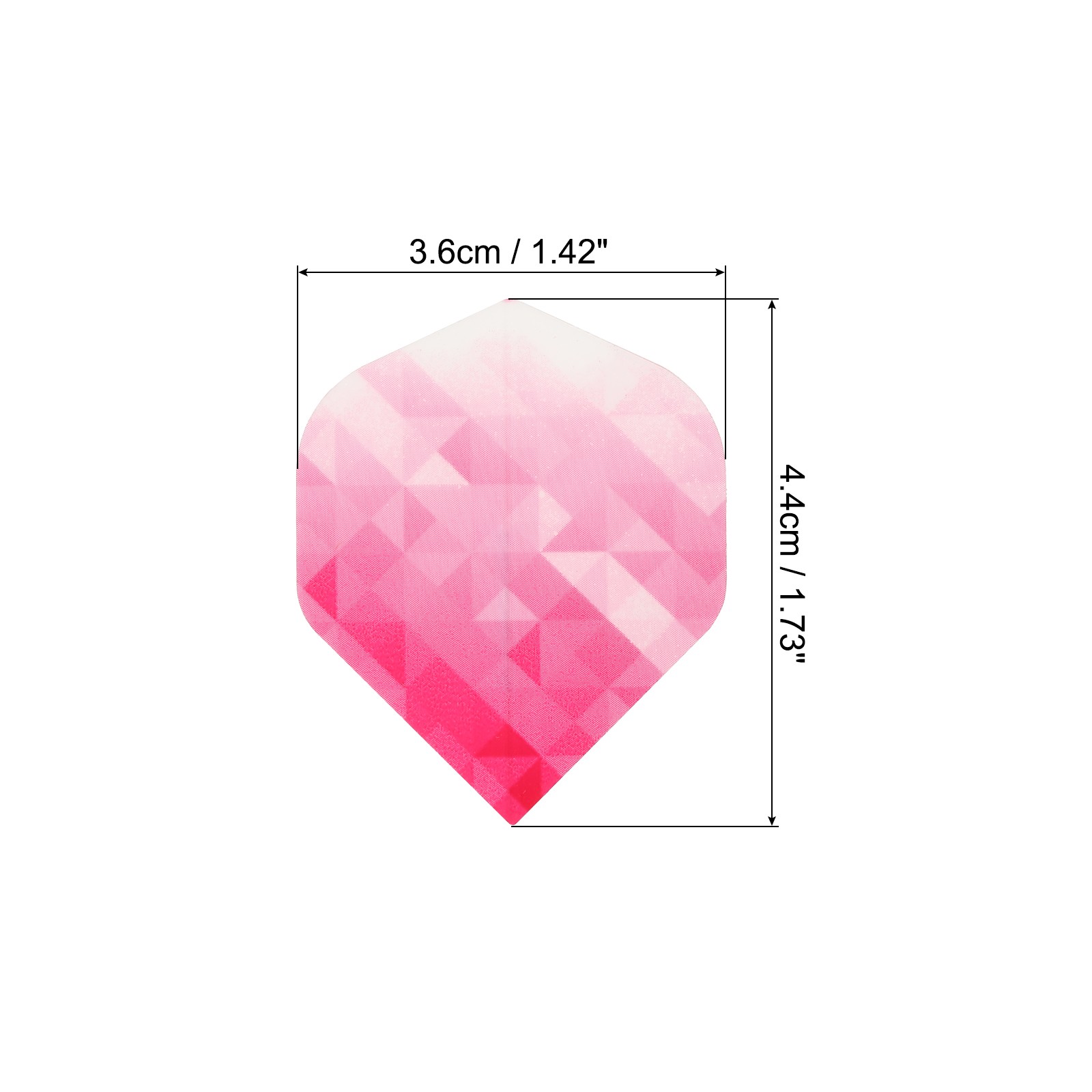 Standard Dart Flights, 15 Pack Flights Geometric Pattern, Pink, White