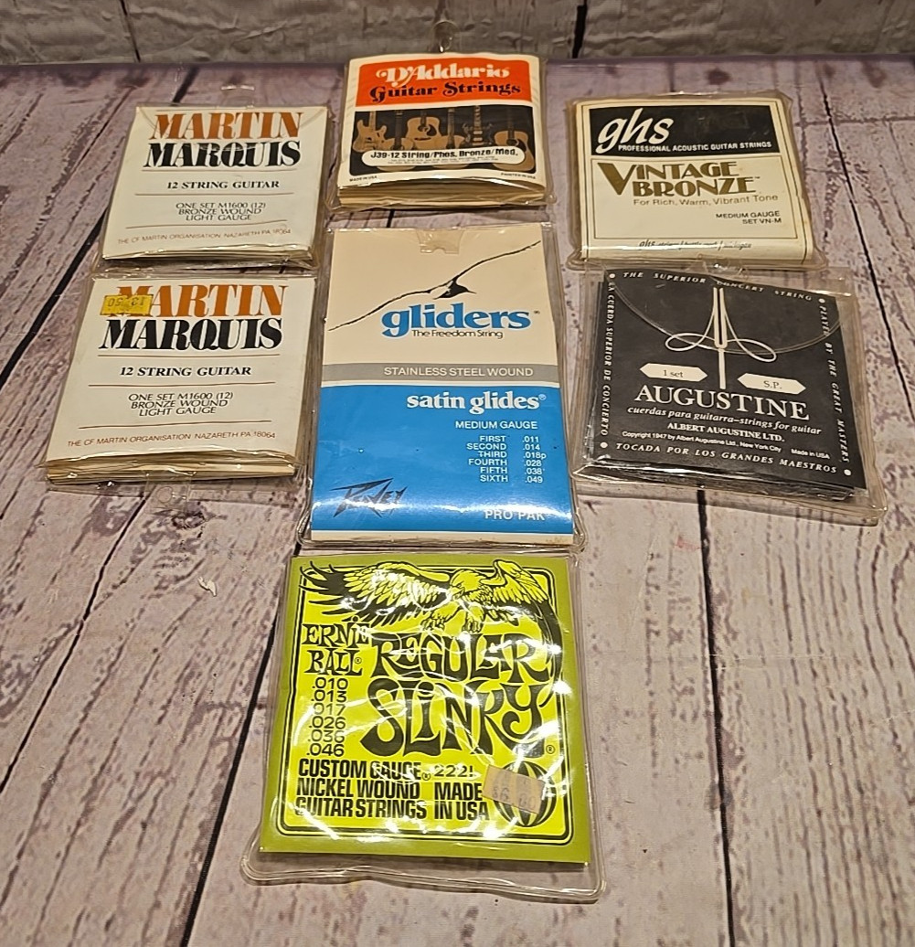 LOT OF Peavey Gliders GHS Regular Slinky Electric Guitar Strings Martin Marquis