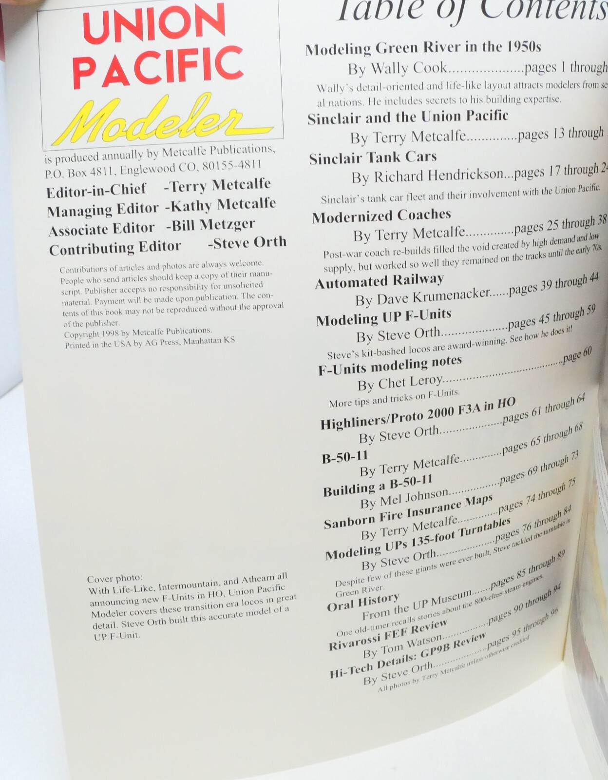 Union Pacific Railroad Modeler Volume 1, 2, 3, & 4, Terry Metcalfe