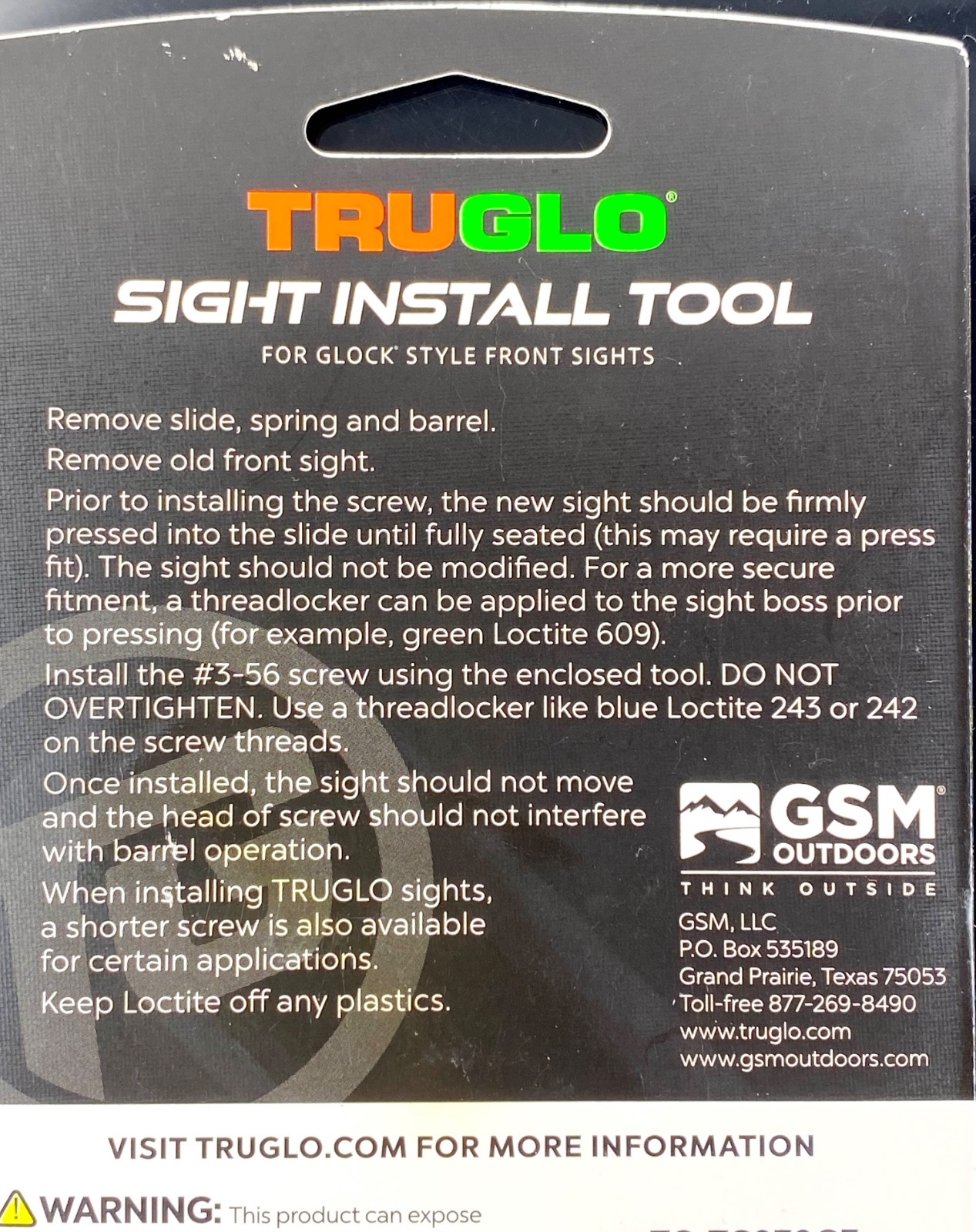 Truglo Glock Front Sight Installation Tool - TG970GF