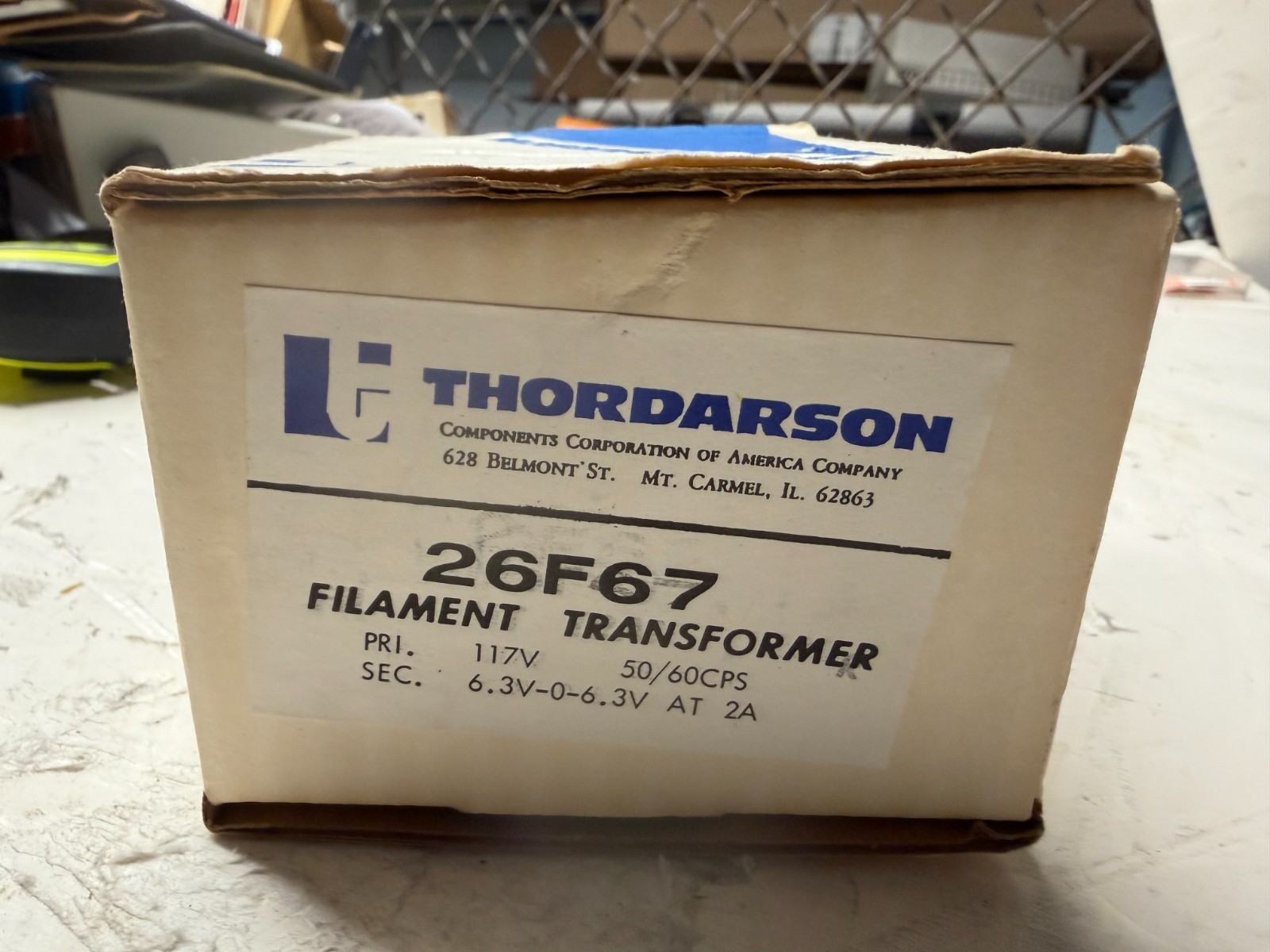 Thordarson 26f67 filament transformer. NOS, NIB
