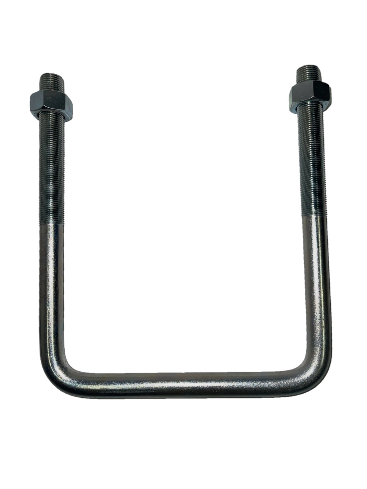 Zinc Plated Square U-Bolt 5/8" Thick x 7" ID x 5" Long w/ Zinc Plated Nuts
