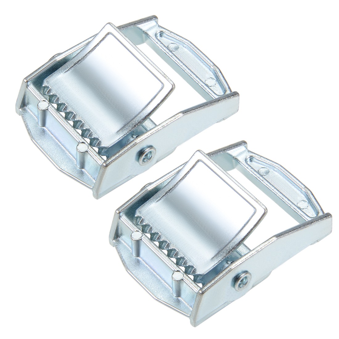 2Pcs Zinc Alloy Cam Buckle Lock Silver Tone for 25mm Tie Down Strap