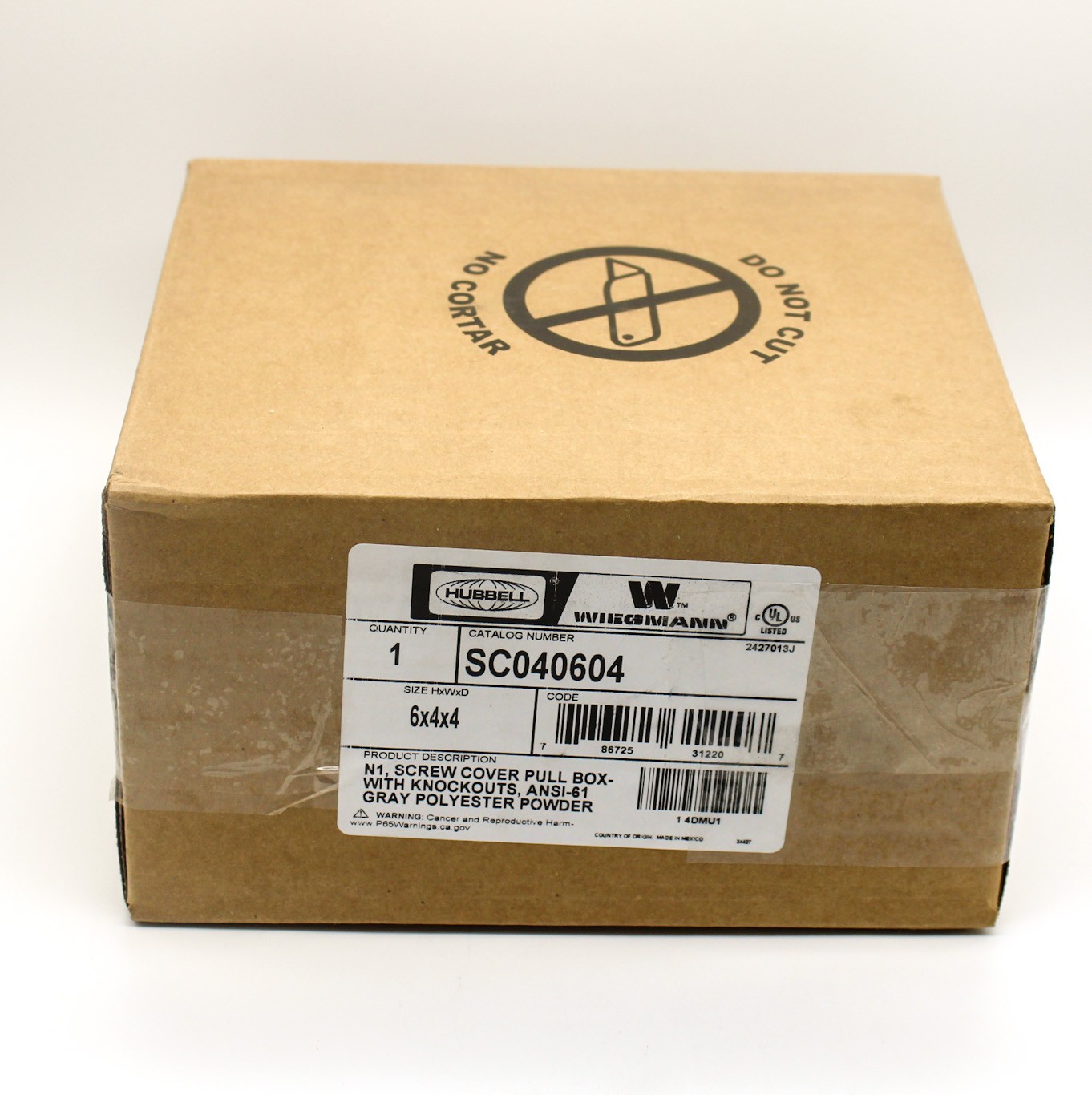 Wiegmann SC040604 Carbon Steel 4X6X4 Inch Screw Cover Pull Box