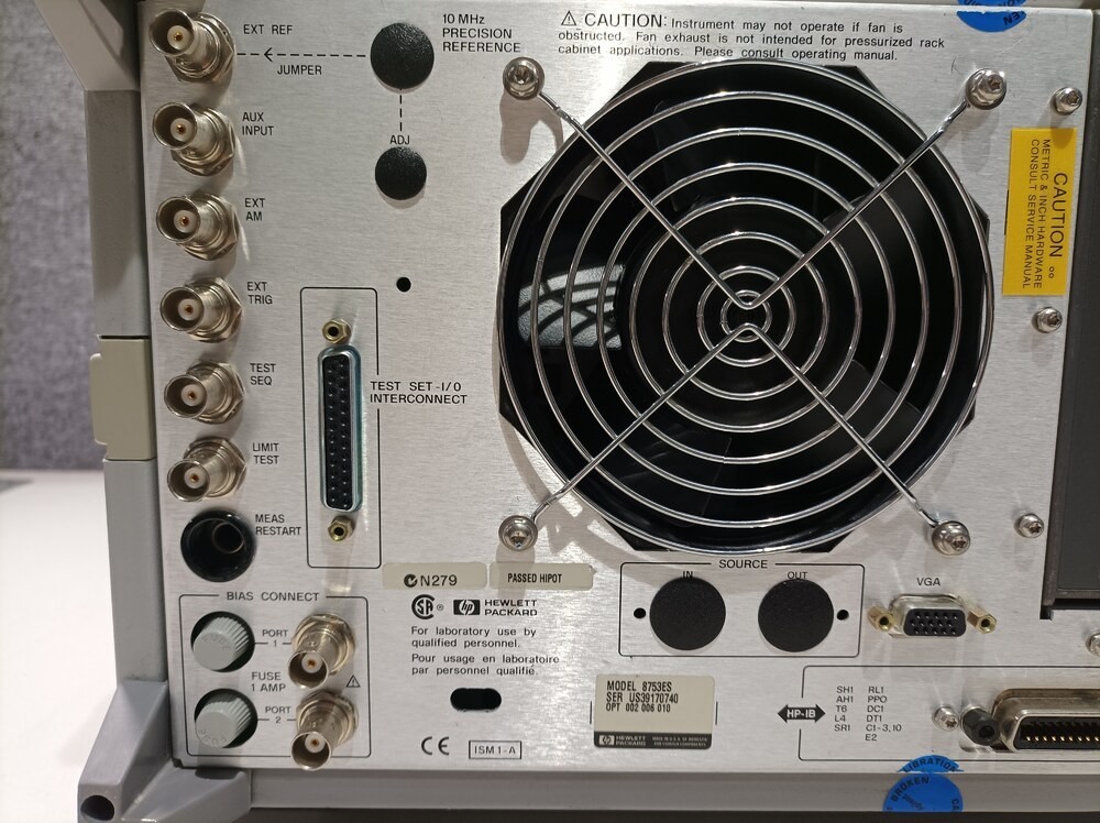 Hewlett Packard 8753ES, S-Parameter Network Analyzer, 30kHz-6GHz, 002, 006 & 010