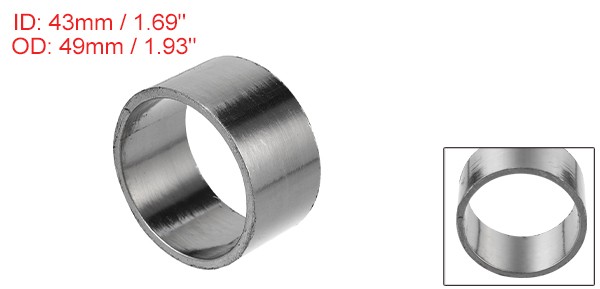 Single Graphite Titanium Tone Motorcycle Exhaust Muffler Pipe Gasket Universal