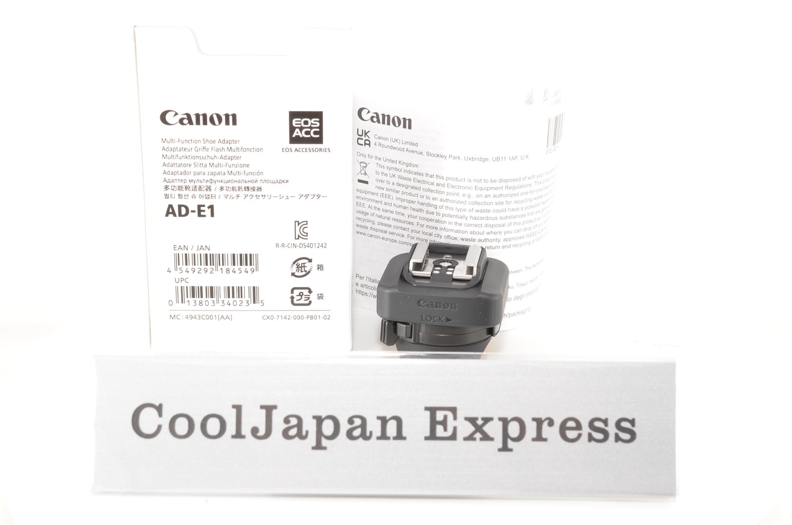 CANON AD-E1 Multi-Function Shoe Adapter Black Dust and drip-proof f/s #4001