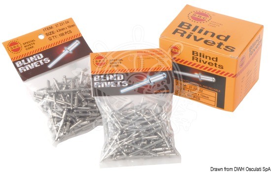 OSCULATI SS Stud Standard Head 4x10 mm 100-Pcs Display Bag
