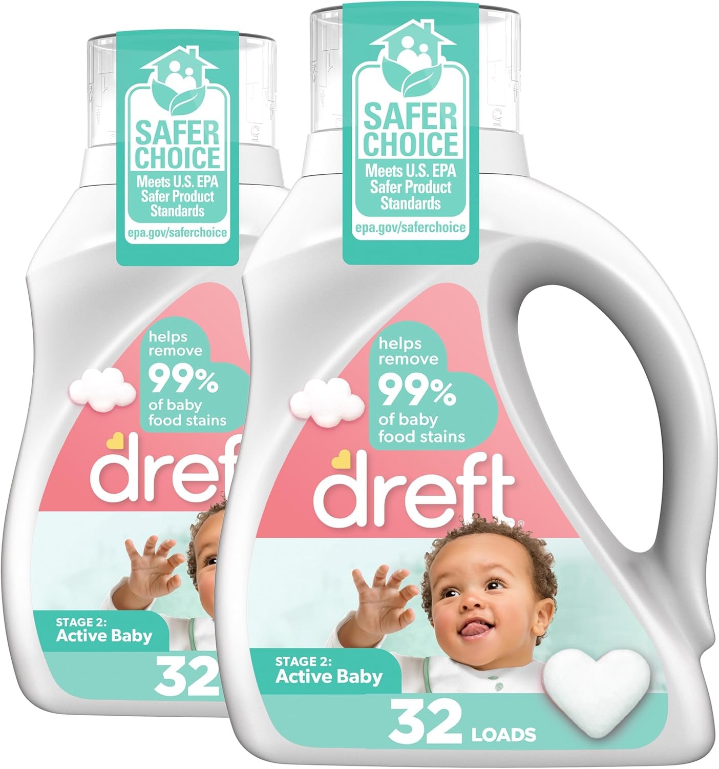 Active Baby Liquid Laundry Deternt, Helps Remove 99% of Baby Food