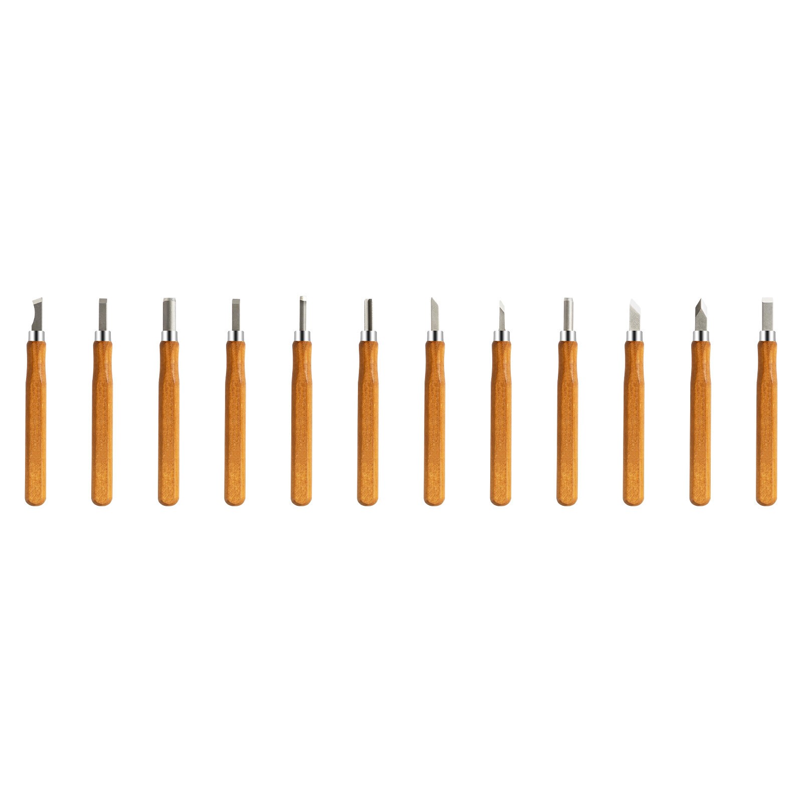 12Pcs Professional Wood Carving Hand Chisel Tool Set Woodworking Gouges Steel