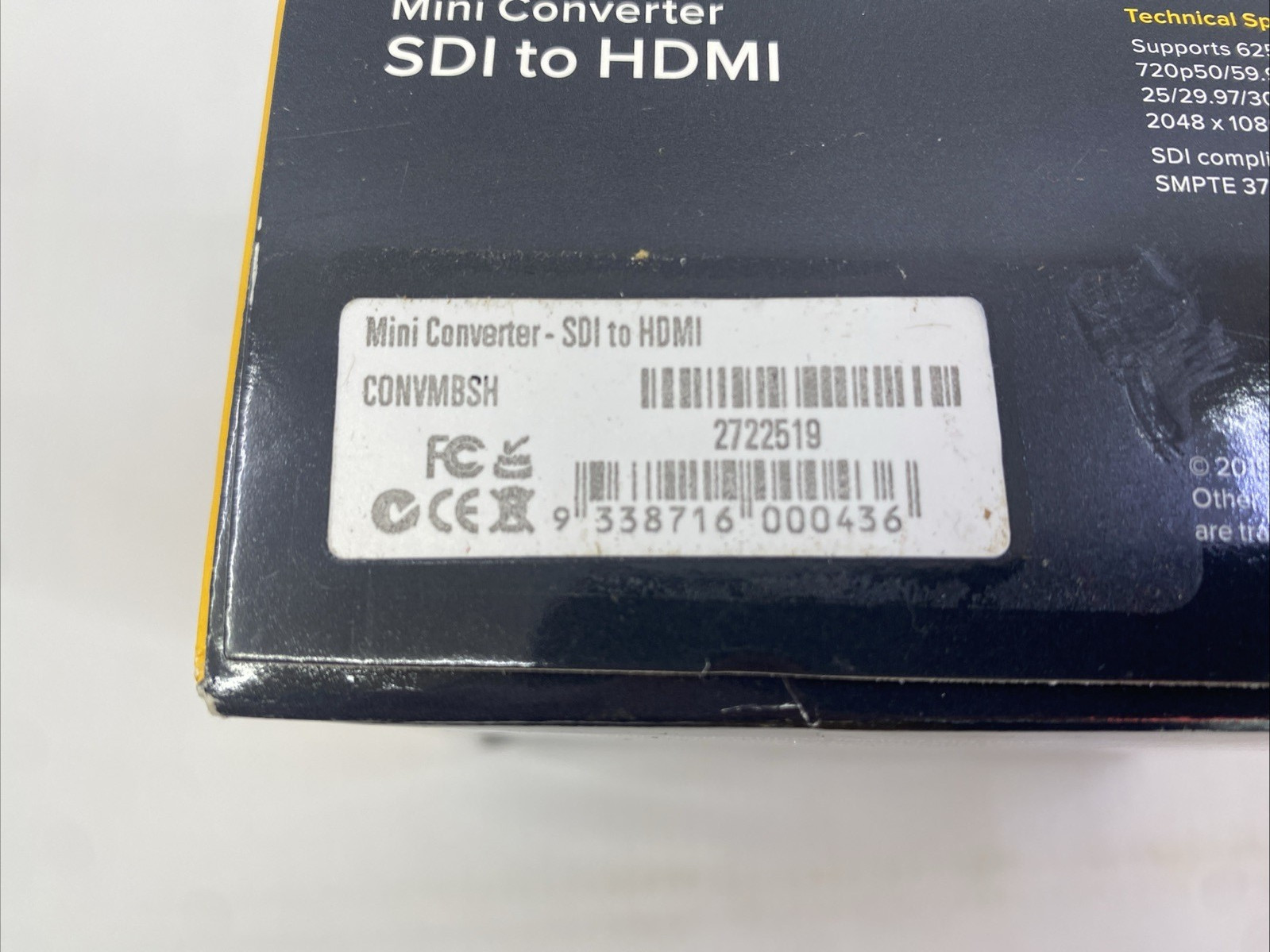 Blackmagic Design Mini Converter SDI to HDMI WITH Embedded Audio