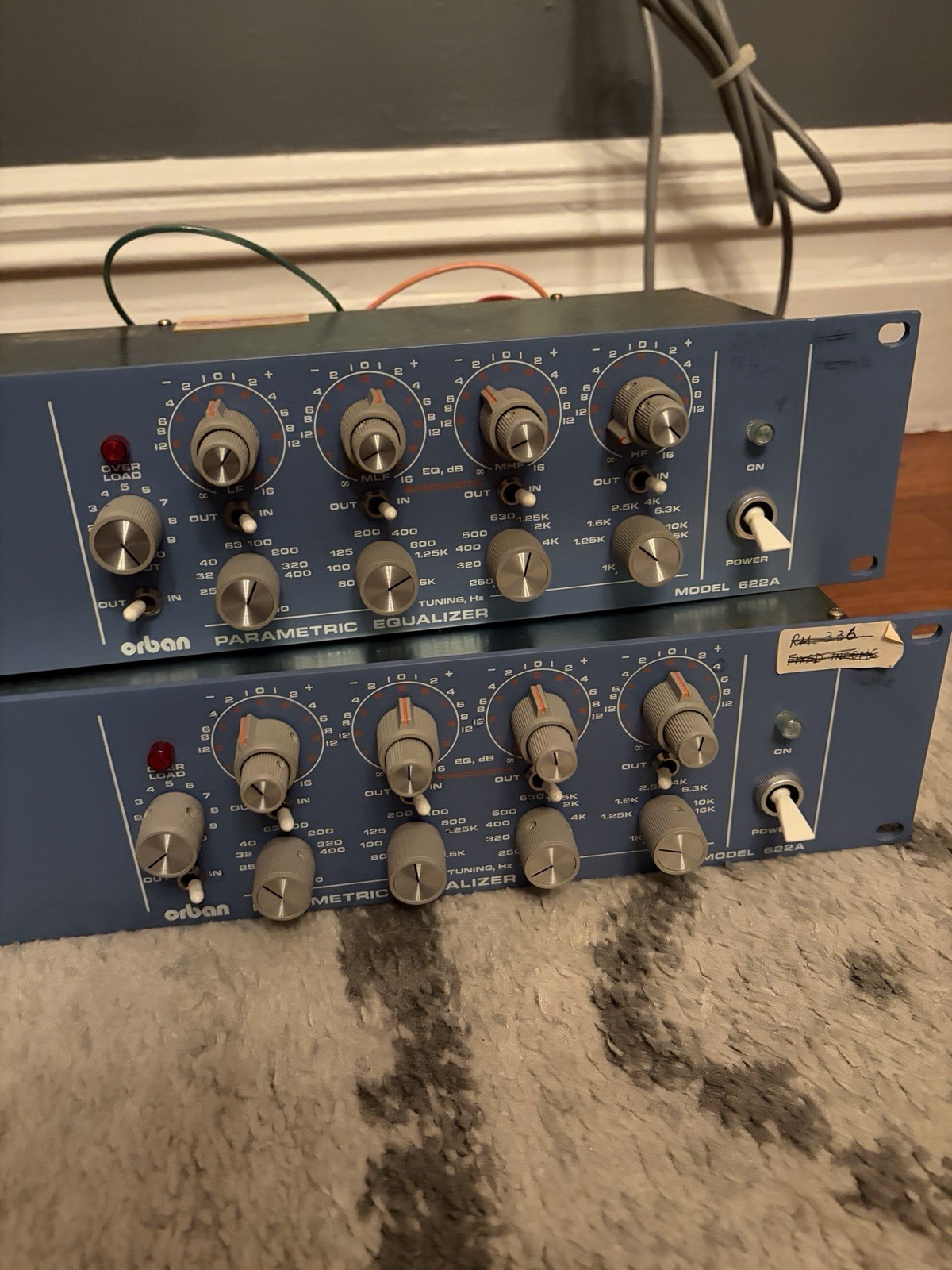 Vintage Orban 622B Dual Parametric Equalizer Blueface - Matched Pair - Project