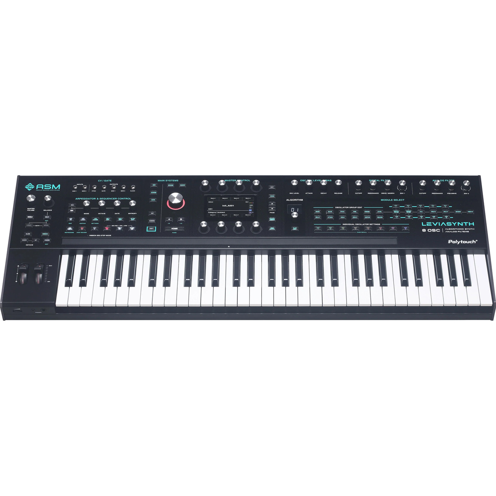 ASM Leviasynth Keyboard 16-Voice Algorithmic Synthesizer CARRY BAG KIT