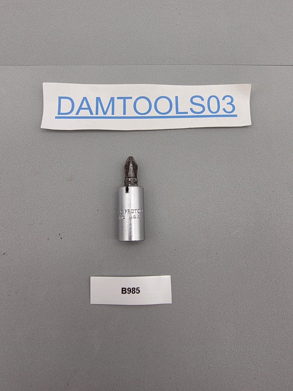 Proto Tools 6925 Adapter 1/4" Drive To 1/4" Hex Bit Holder