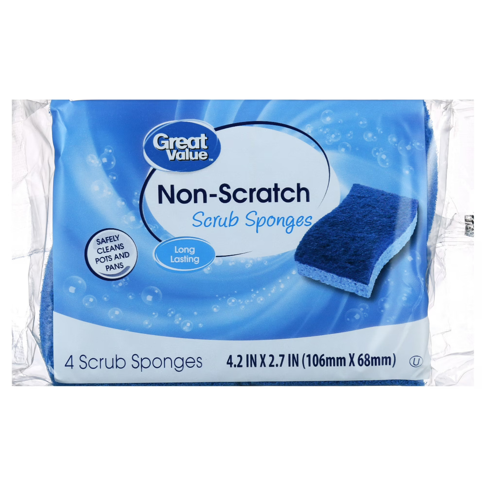 Great Value Non-Scratch Scrub , 4 Count
