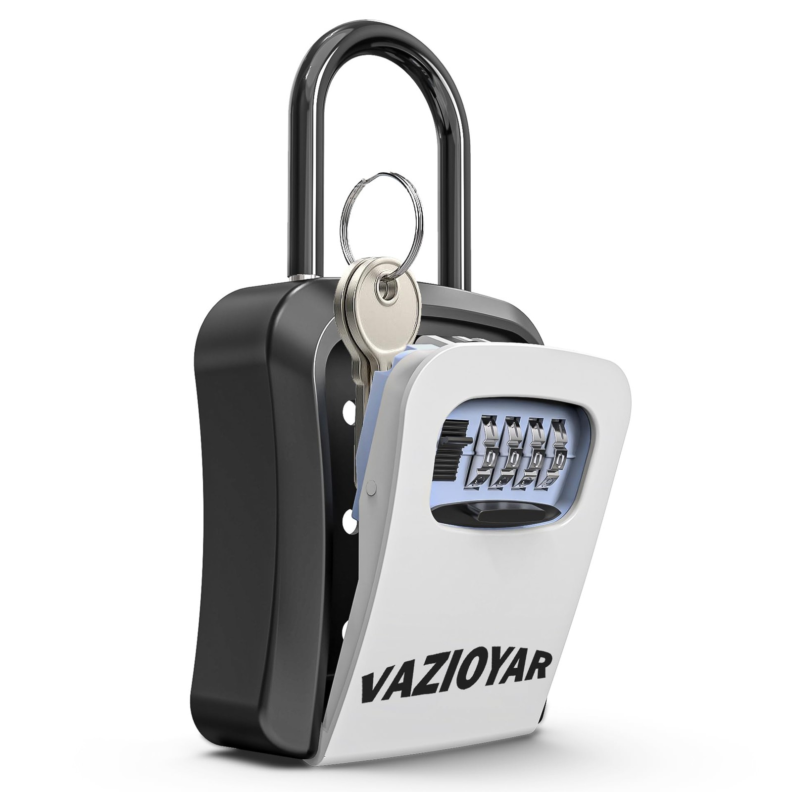 Key Lock Box for Outside Portable Waterproof Wall Mounted Resettable 4-Digit ...