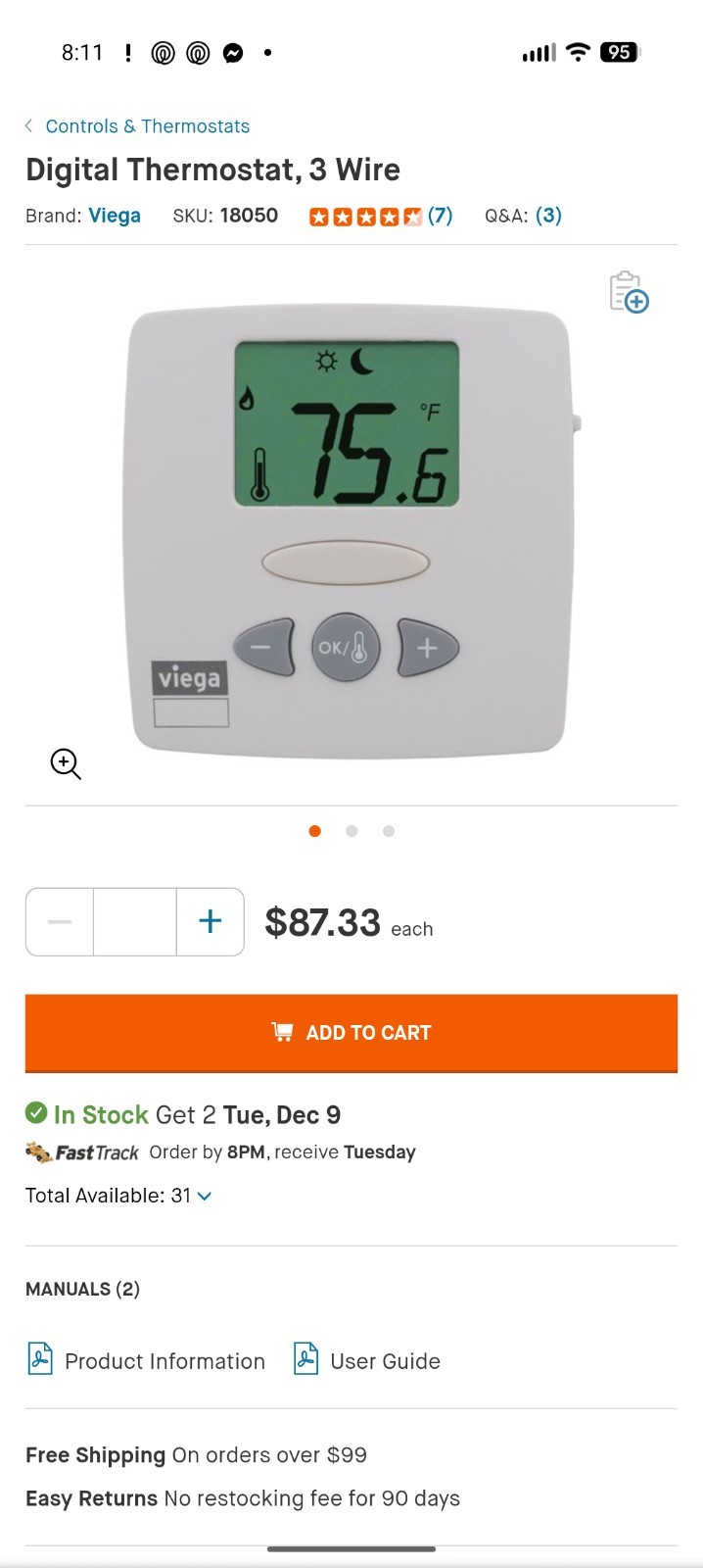 Viega Thermostat 18050