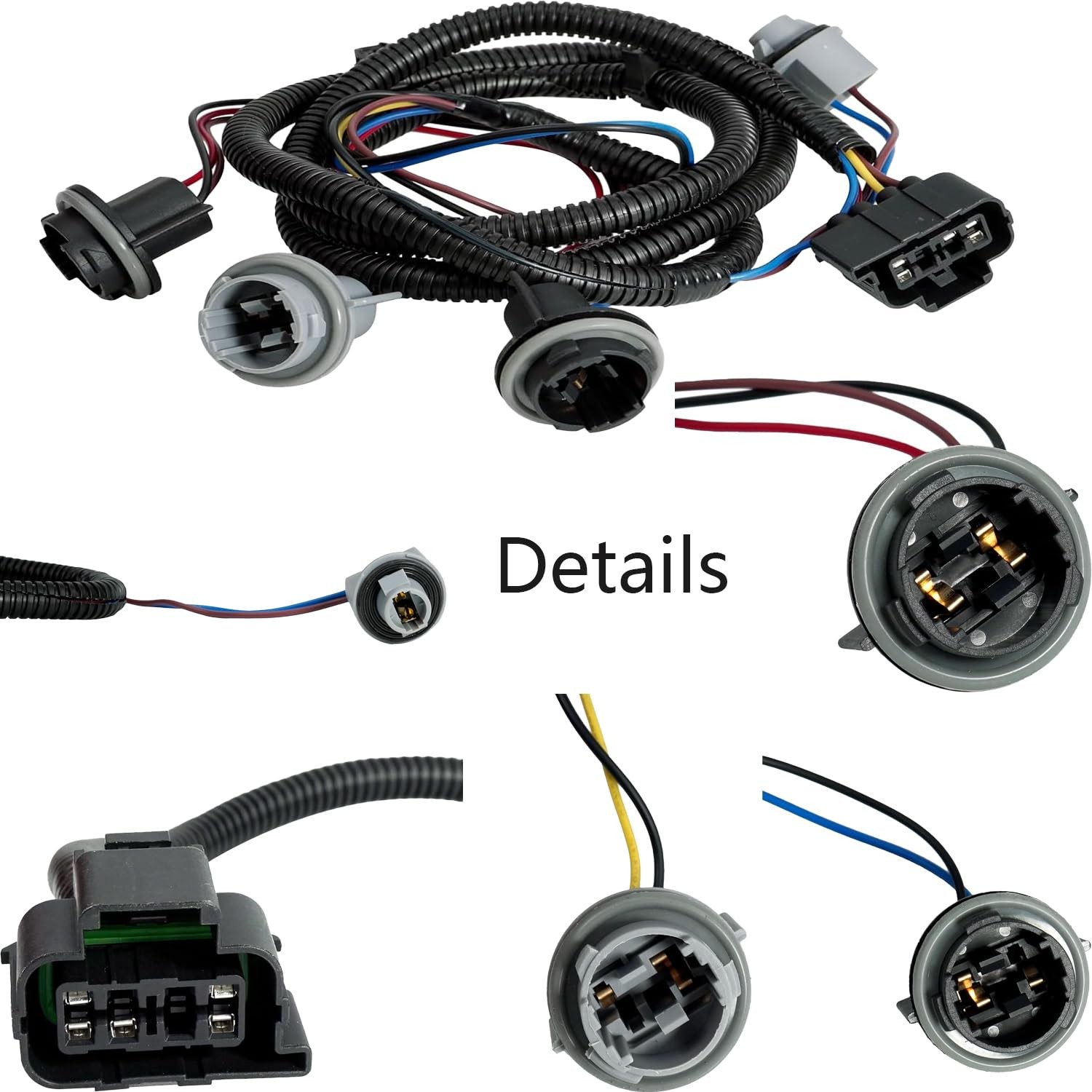 Driver & Passenger Side Tail Lamp Wiring Harness Compatible with Chevy...