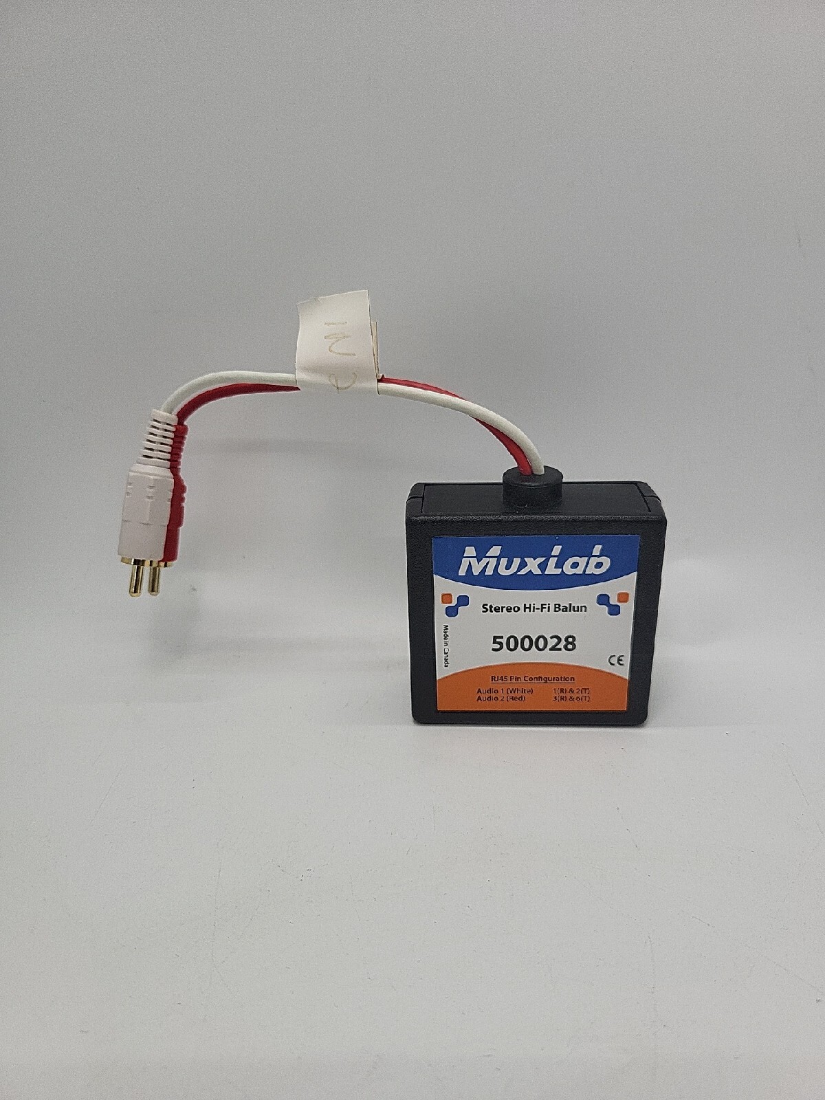 Muxlab Stereo Hi-Fi Balun with Color Coded RCA Male Plugs- 500028