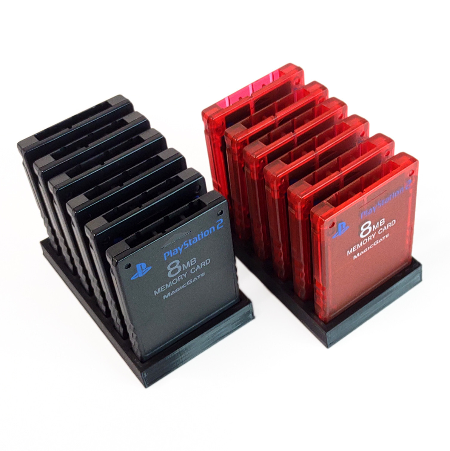 Sony PlayStation Memory Card Holder Display Storage Mancave Accessory PS1 & PS2
