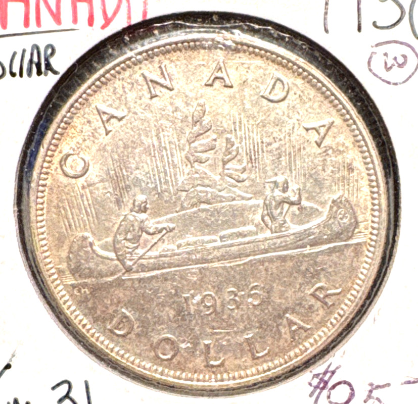 Canada 1936 dollar KM 31 AU+/BU (w)