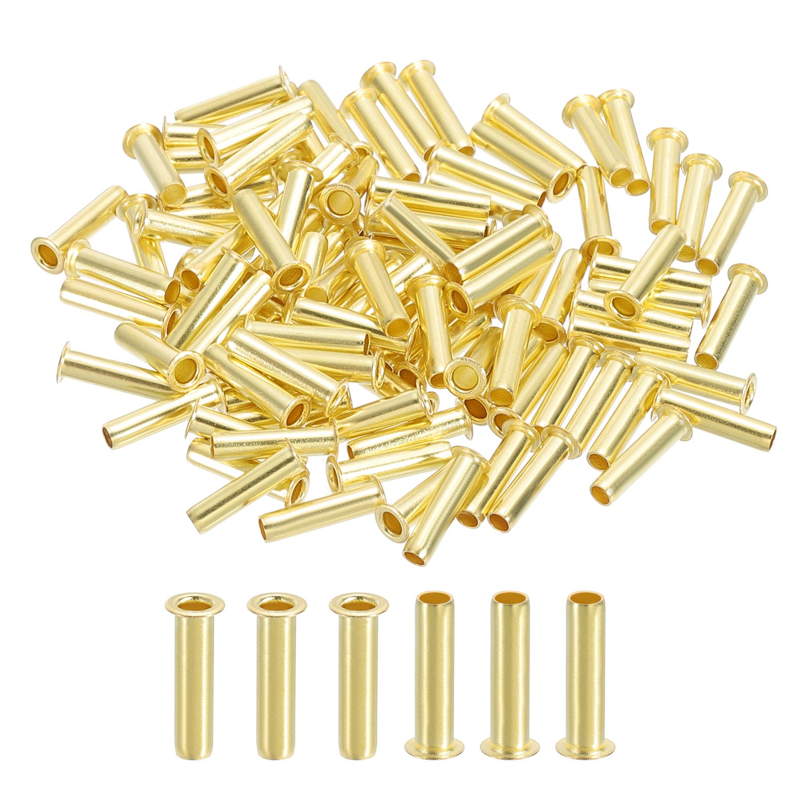 100pcs, 5/32" Brass Compression Fittings Compression Insert Tube Fitting